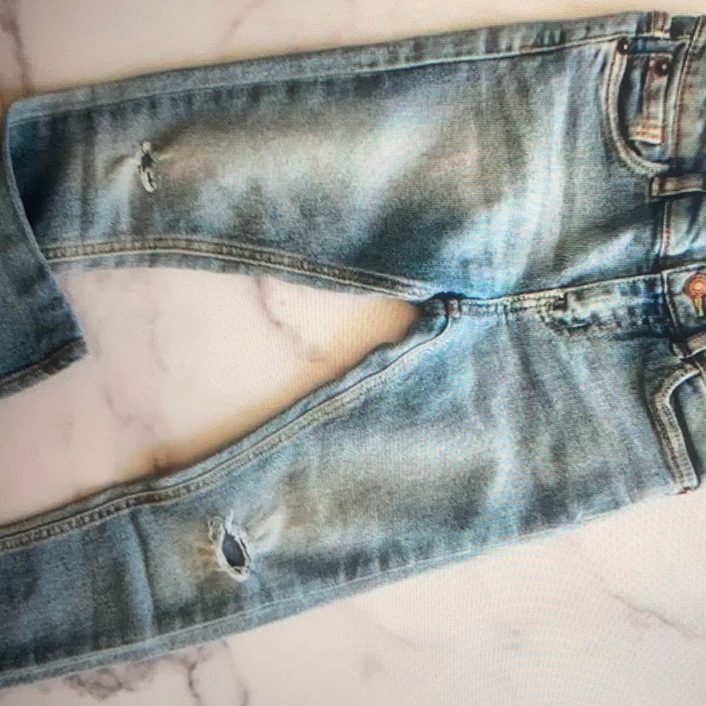 Lucky Brand 6X Skinny Distressed Blue Jeans